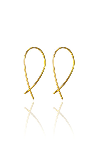 1&8 Earrings - Mini Crossover Gold