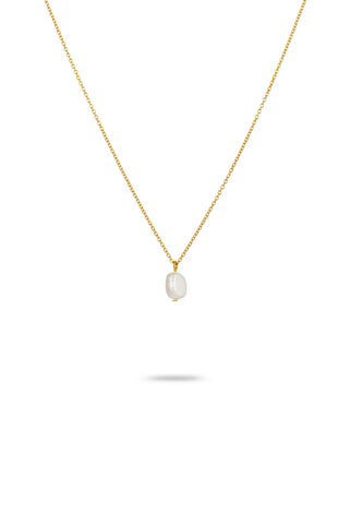 1&8 Necklace - Gold Pearl