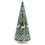 GG Xmas Ornament - Green Embossed Cone Tree