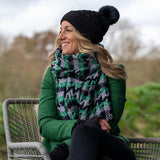 PM Green & Black Weave Scarf