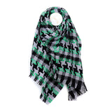 PM Green & Black Weave Scarf