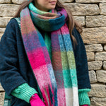 PM Raspberry & Blue Mix Scarf