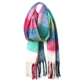 PM Raspberry & Blue Mix Scarf