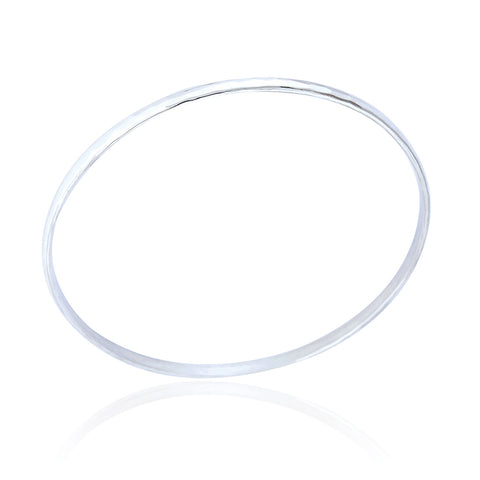 SPK Cape Silver Bangle - Hammered