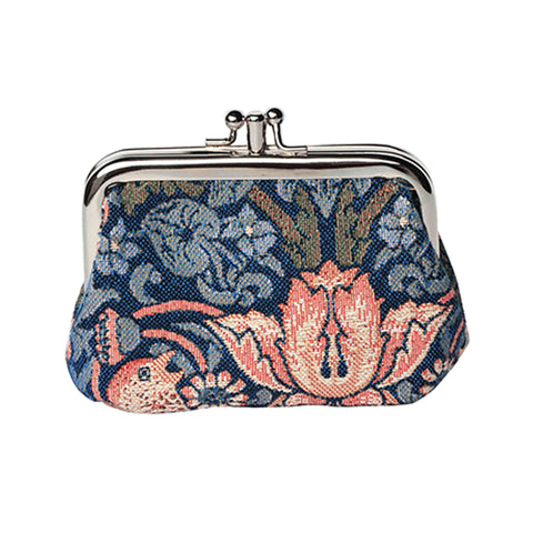 EKN Frame Purse - Strawberry Thief Blue