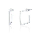 SPK Avery Square Hoop Earrings- Stirling Silver