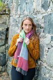 McNutt Lambswool Scarf - Green & Smoke Check