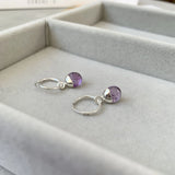 Decadorn Hoop Earrings - TT Amethyst Silver