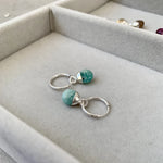 Decadorn Hoop Earrings - TT Amazonite Silver