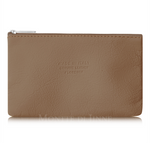 Italian Leather Coin Purse - Dark Taupe