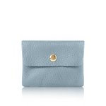 Italian Leather Coin Purse - Duck Egg Blue