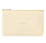 Italian Leather Coin Purse - Cream