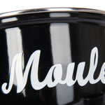 Enamel Mussel Pot - Black 18cm