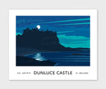 James Kelly Print-Dunluce Castle at Night