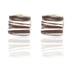 SPK Ailish Square Stud Earrings-Oxodised Silver